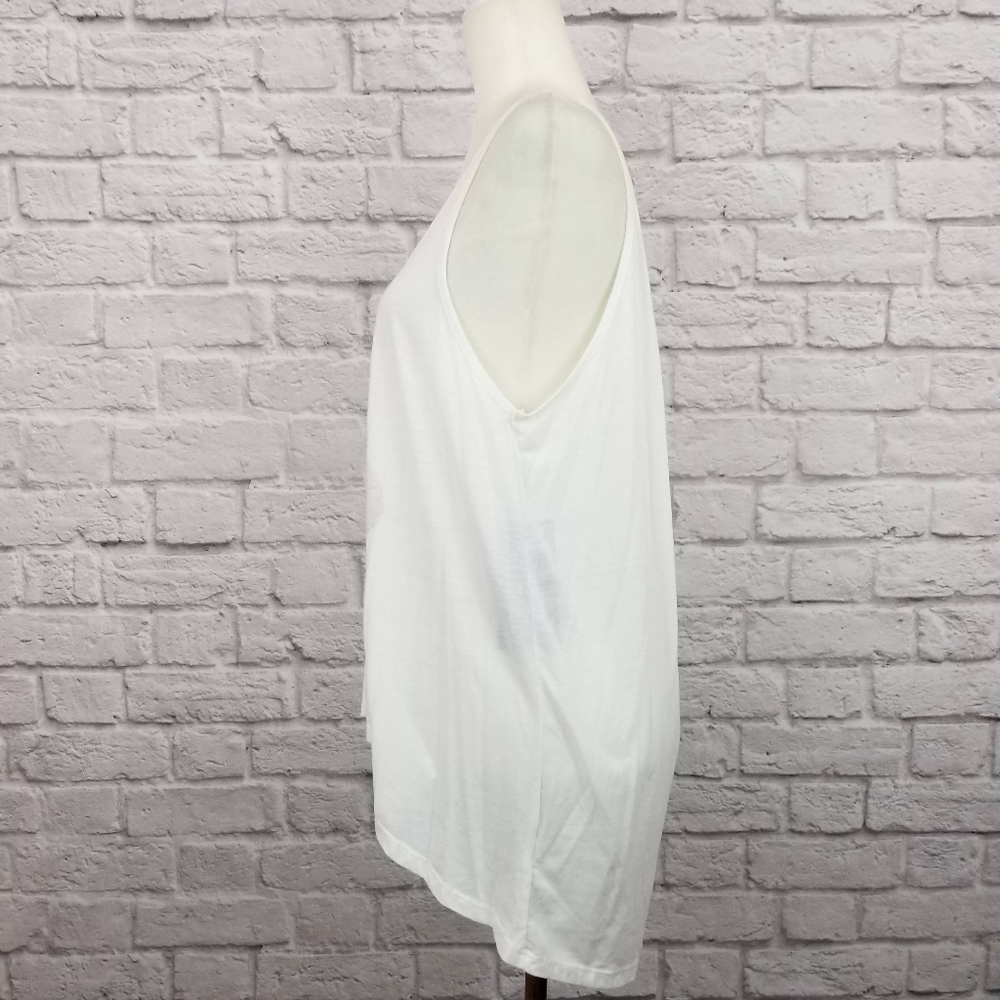 35mm Clothing Mermaid Change graphic white low back tank top women's size M NWT - Picture 5 of 8